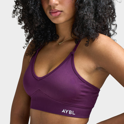 AYBL Women's Adapt Seamless Sports Bra / Midnight Plum