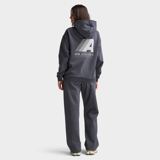 AYBL Women's Retro Athletics Oversized Hoodie / Charcoal