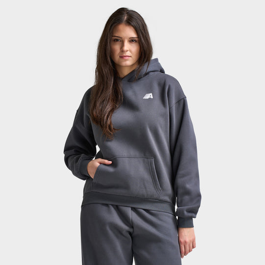 AYBL Women's Retro Athletics Oversized Hoodie / Charcoal