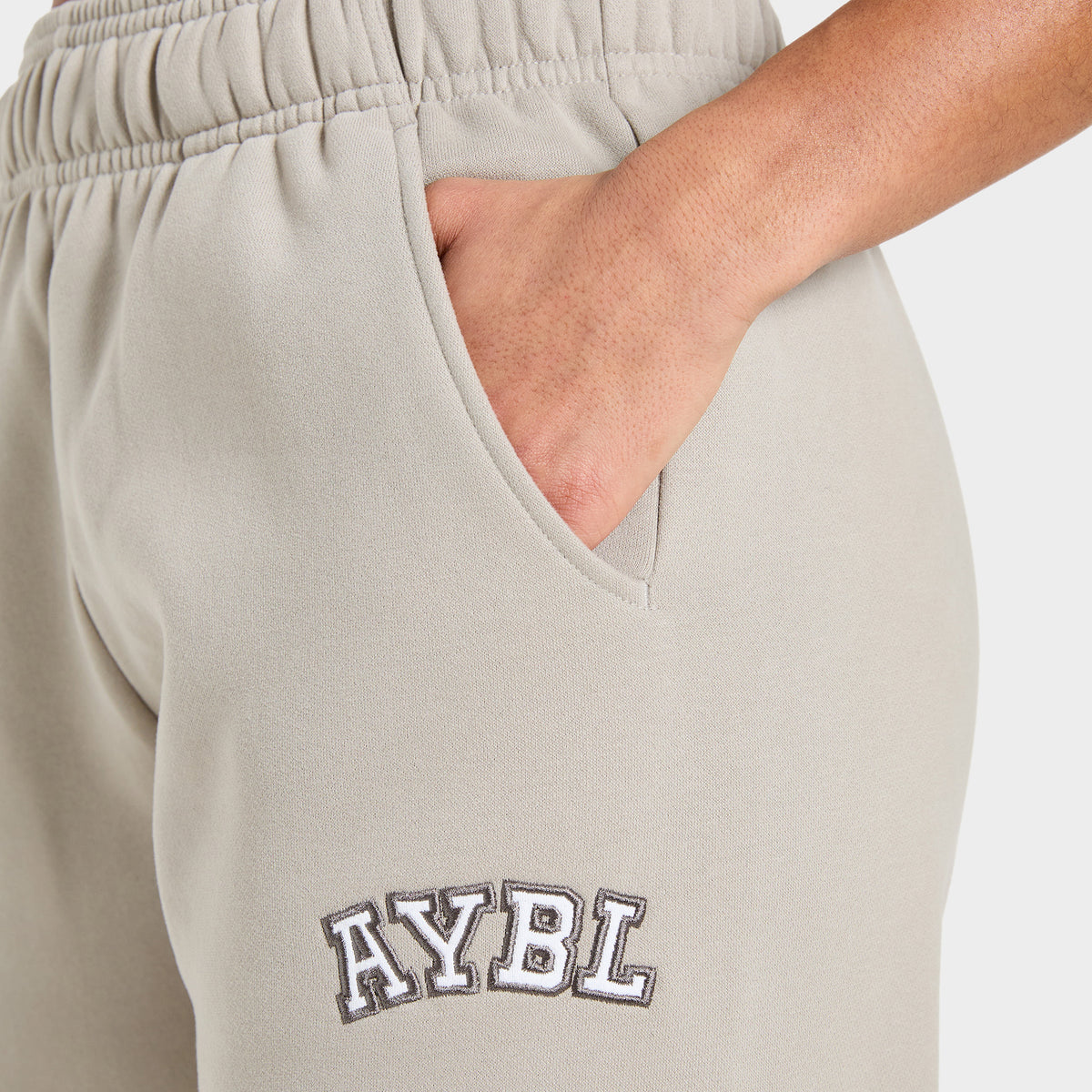 AYBL Varsity 2.0 Oversized Straight Leg Joggers / Taupe