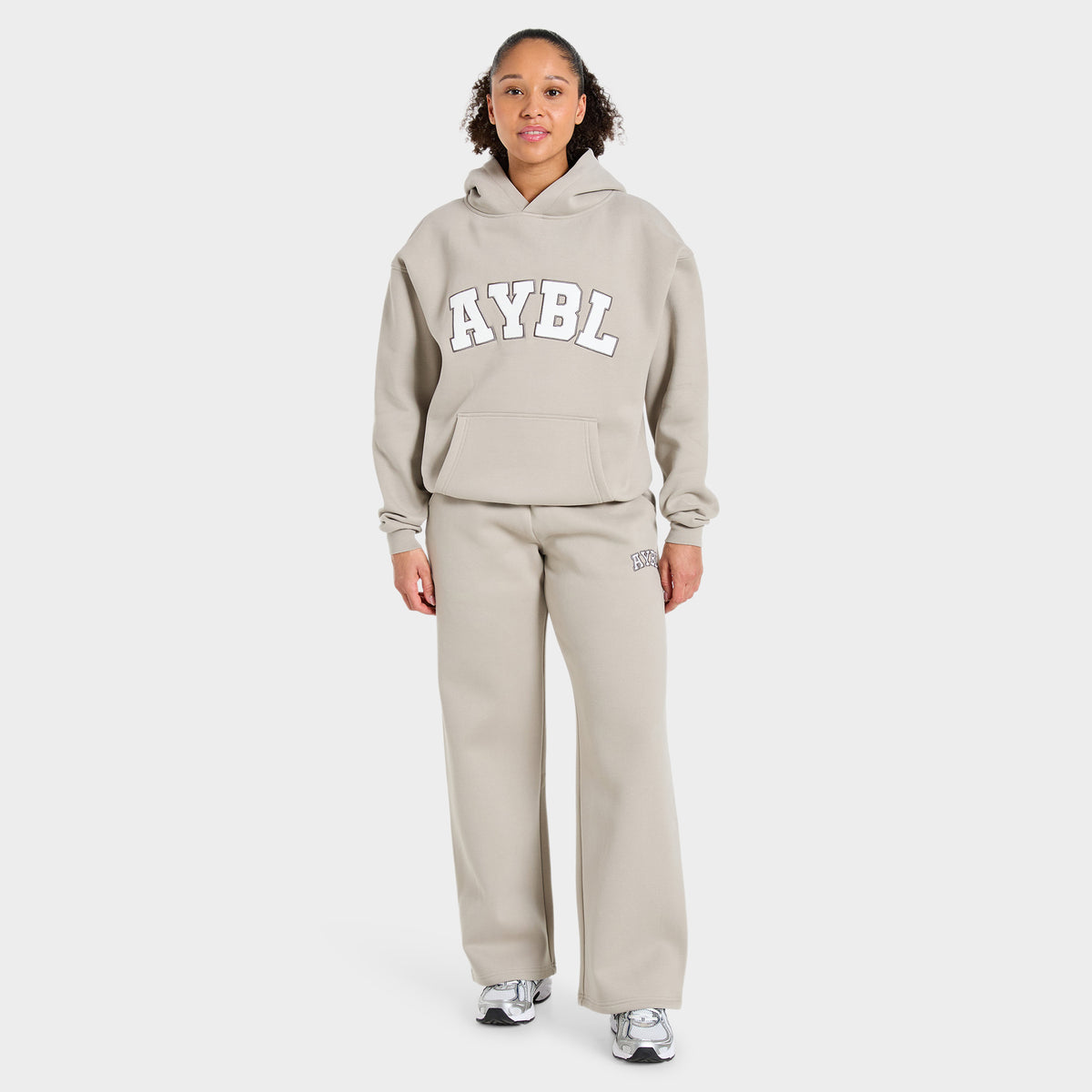 AYBL Varsity 2.0 Oversized Straight Leg Joggers / Taupe