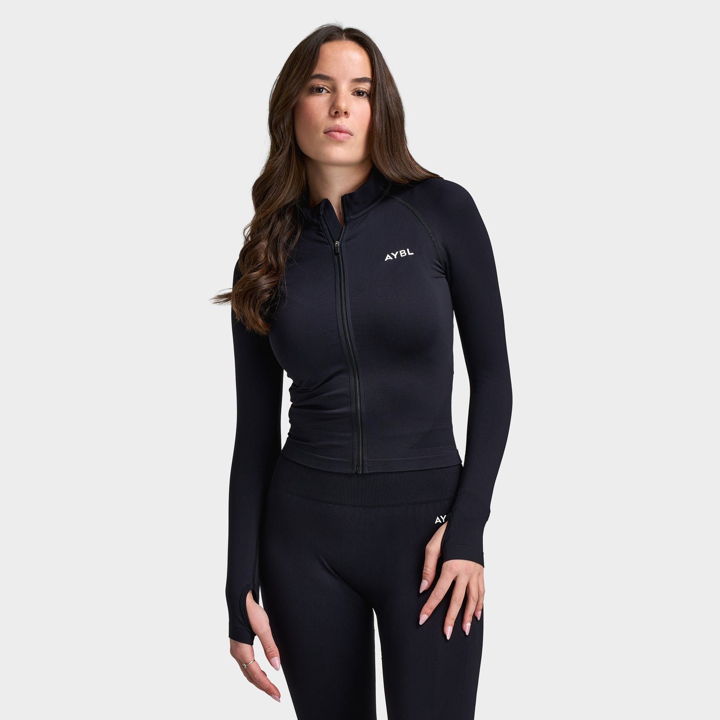 AYBL Women's Empower Seamless Full Zip Jacket / Black