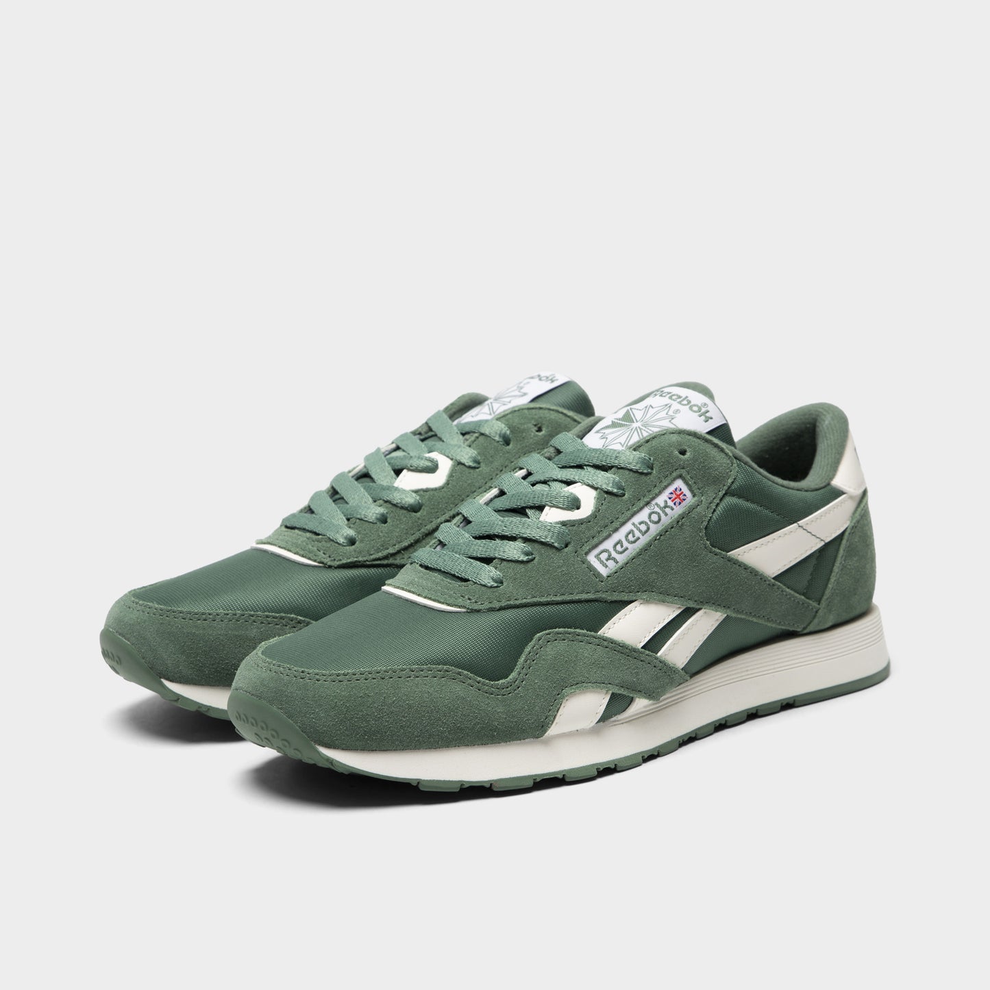 Reebok CL Nylon Green / White