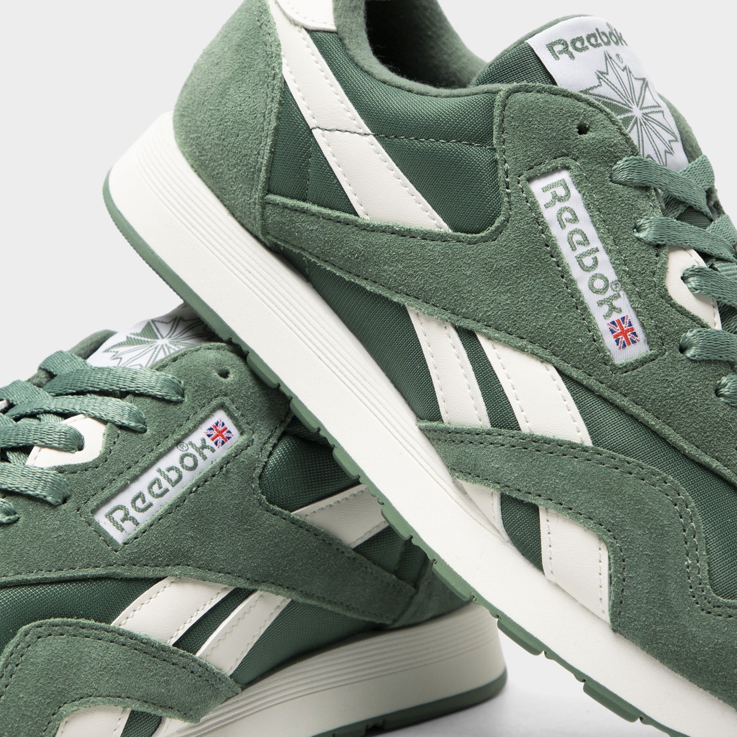 Reebok CL Nylon Green / White