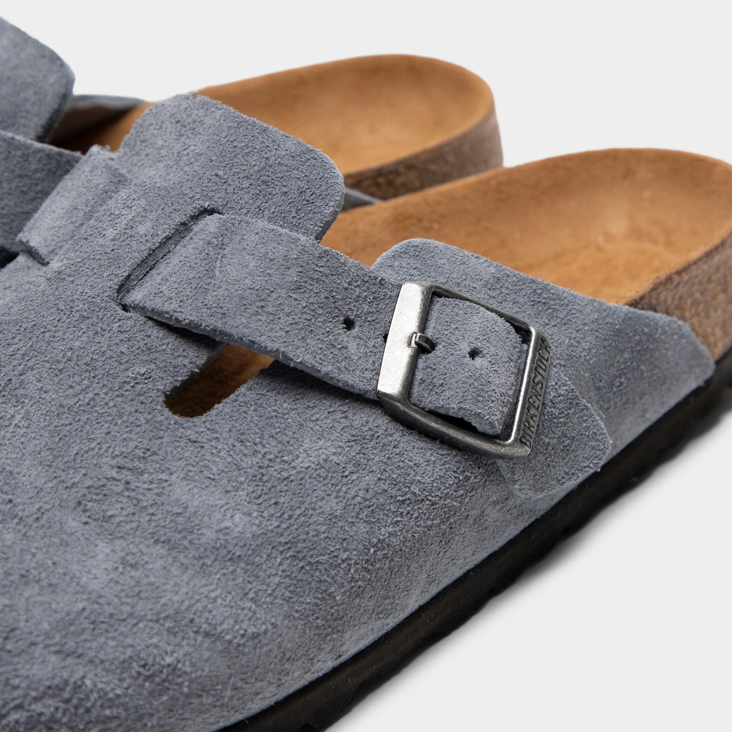 Birkenstock Femmes Boston / Bleu Pierre
