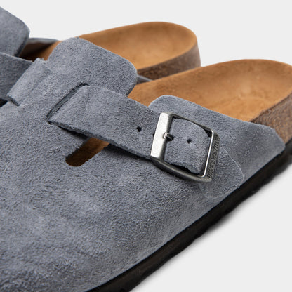 Birkenstock Femmes Boston / Bleu Pierre