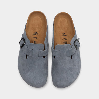 Birkenstock Femmes Boston / Bleu Pierre