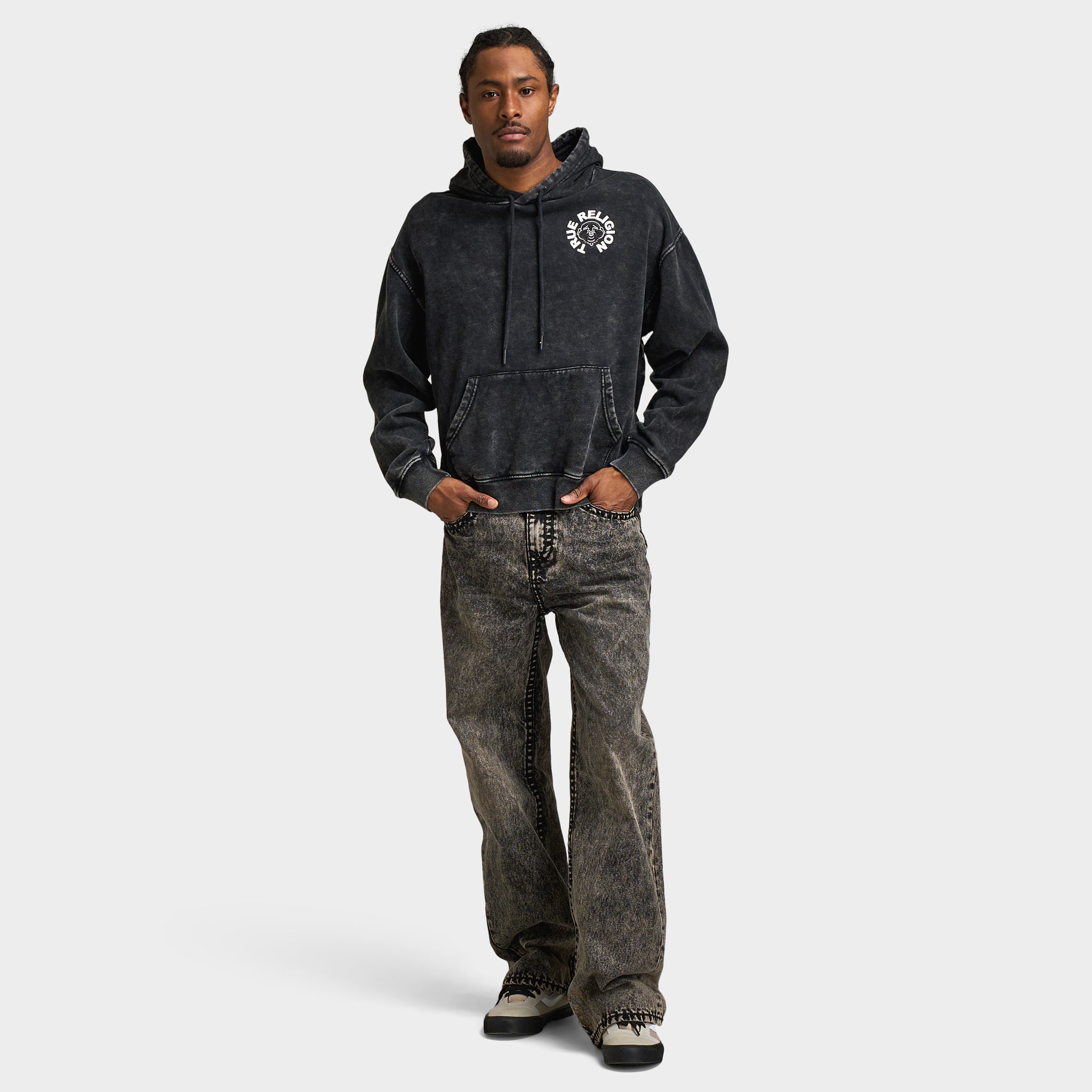 パンツ true religion super t 32inch y2k TRUE RELIGION BILLY SUPER T FLAP BOOTCUT ジーンズ 34 Black (TRUE