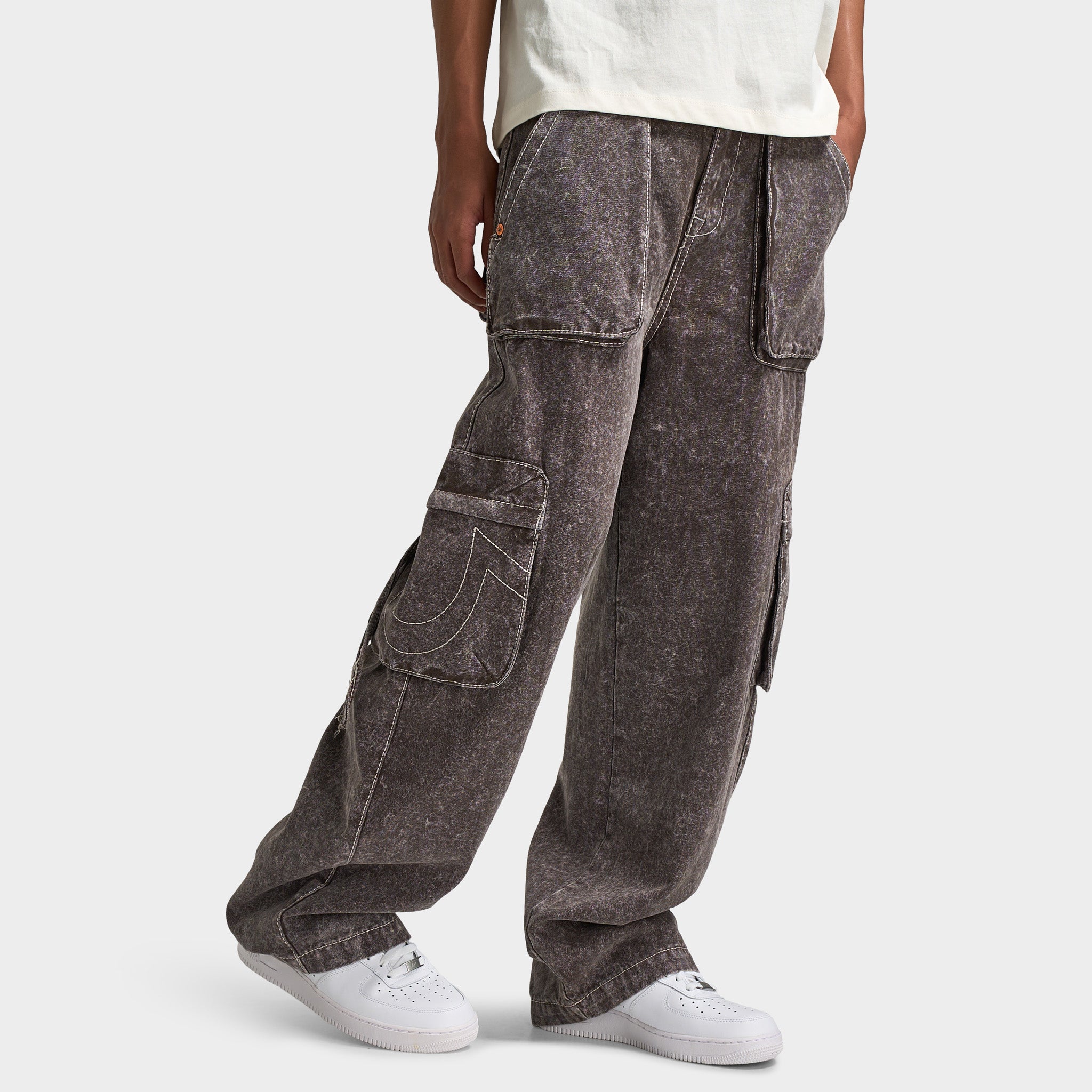 True Religion Big T Fashion Cargo Pant / Brown Acid Wash – JD Sports