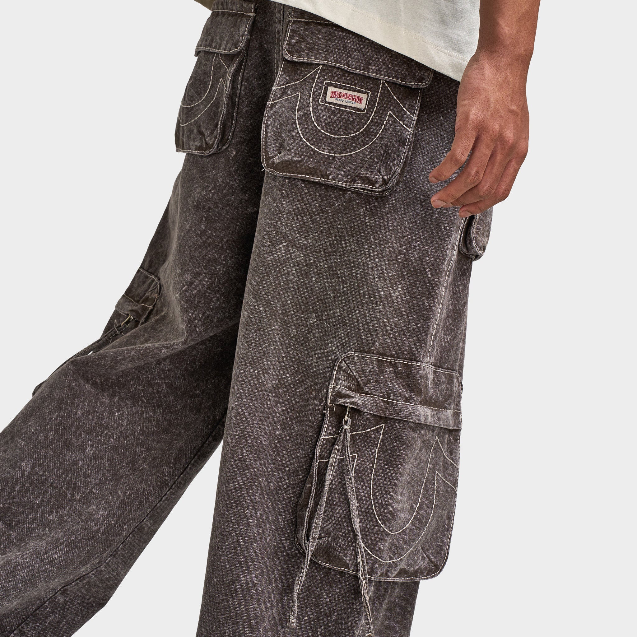 True Religion Big T Fashion Cargo Pant / Brown Acid Wash – JD Sports