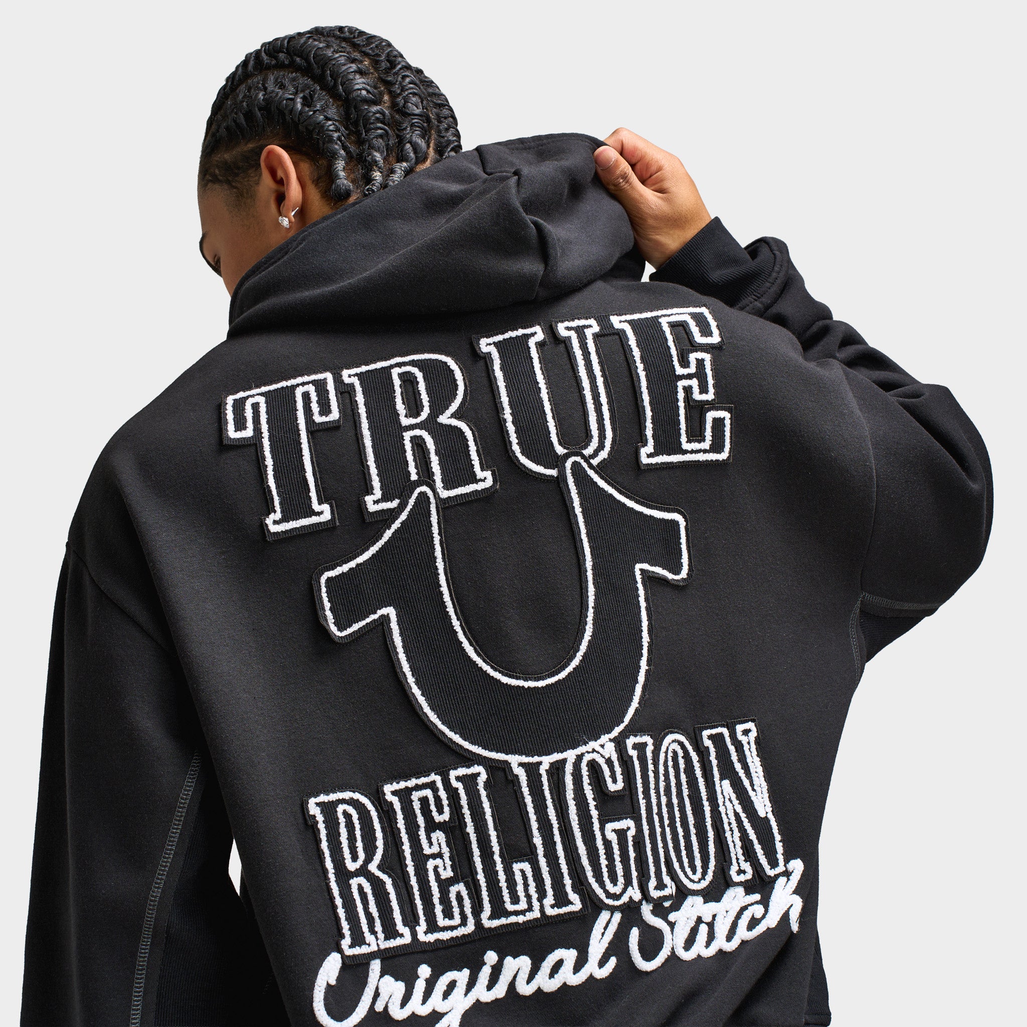 True Religion Rib Stitch Dept Zip Hoodie / Black – JD Sports