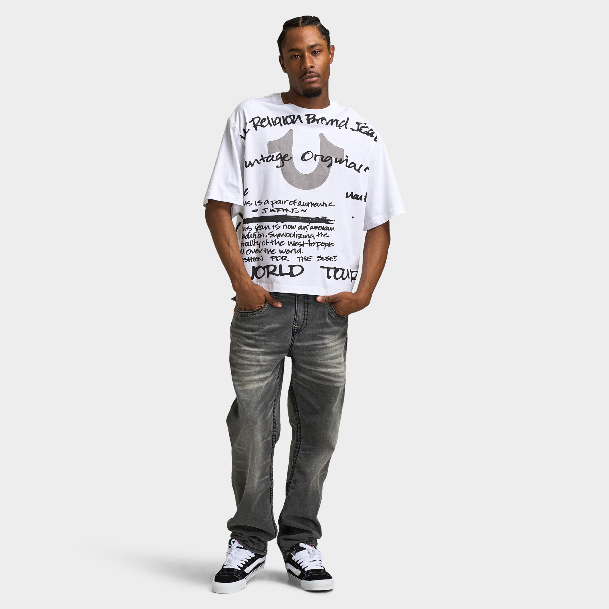 早い者勝ち！　true religion TRUE RELIGION SCRIPT SS BOXY TEE / OPTIC WHITE – JD Sports