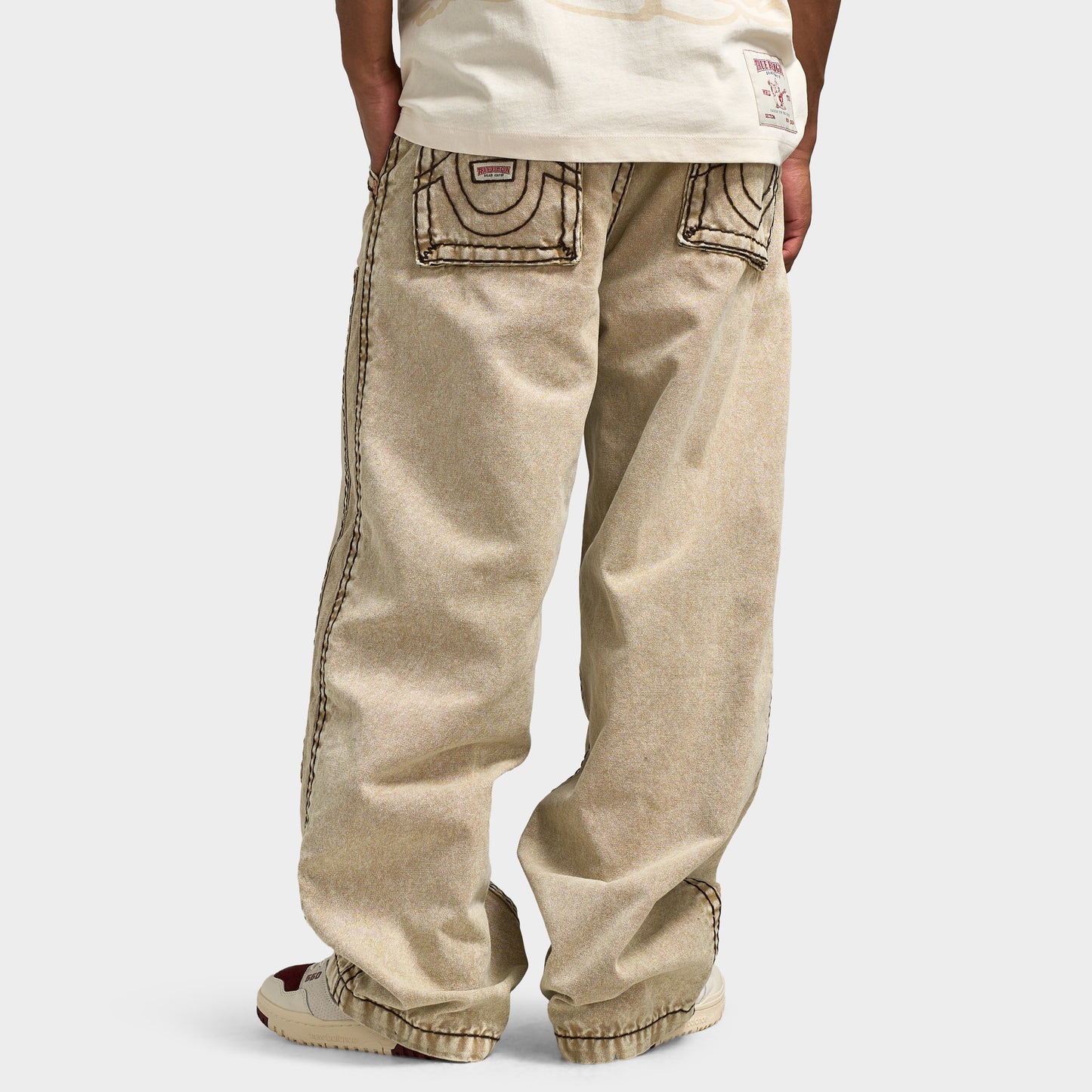 True Religion Pantalon Charpentier Baggy Canvas Super T / Toile délavée