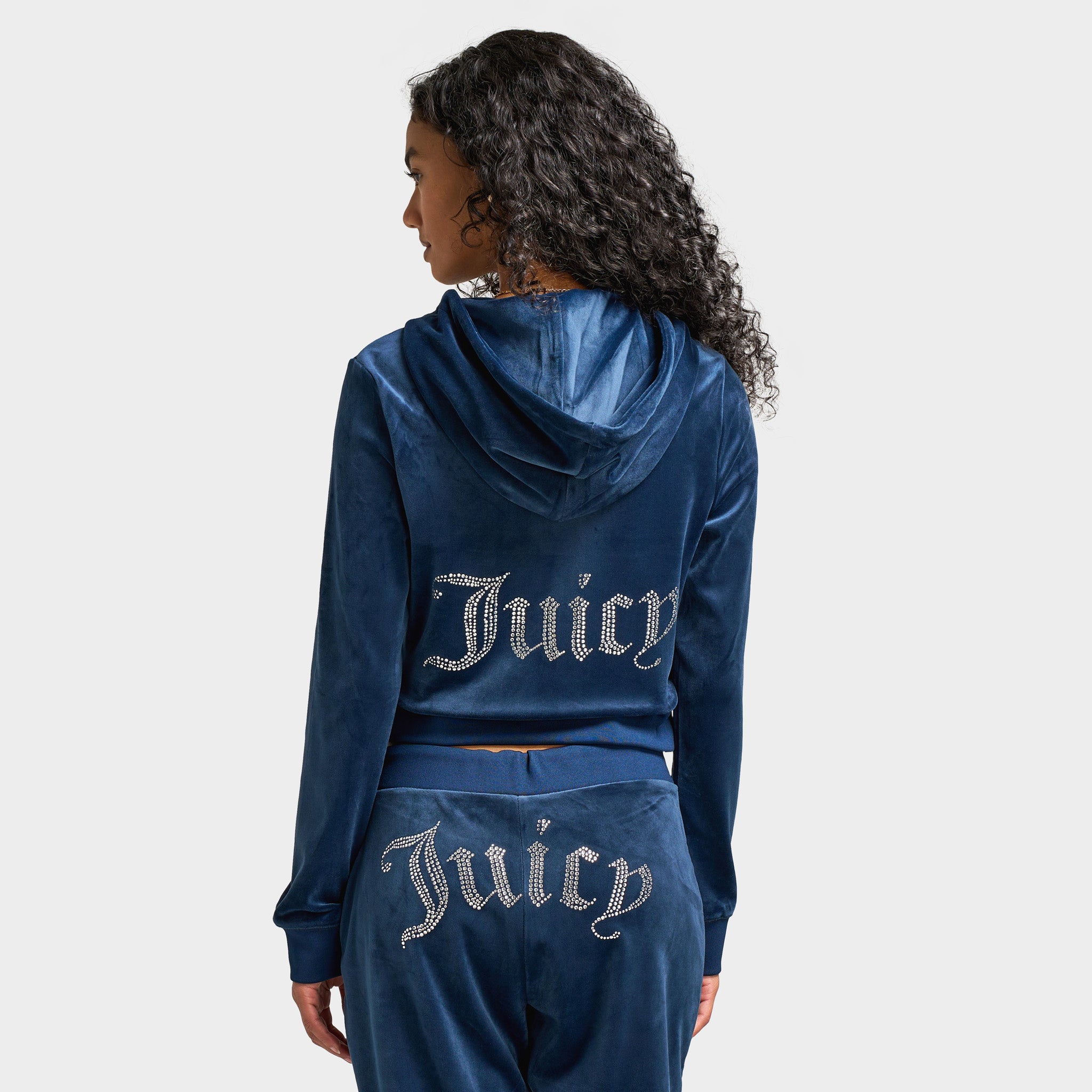 Juicy Couture Women's OG Big Bling Full Zip Hoodie / Regal Blue