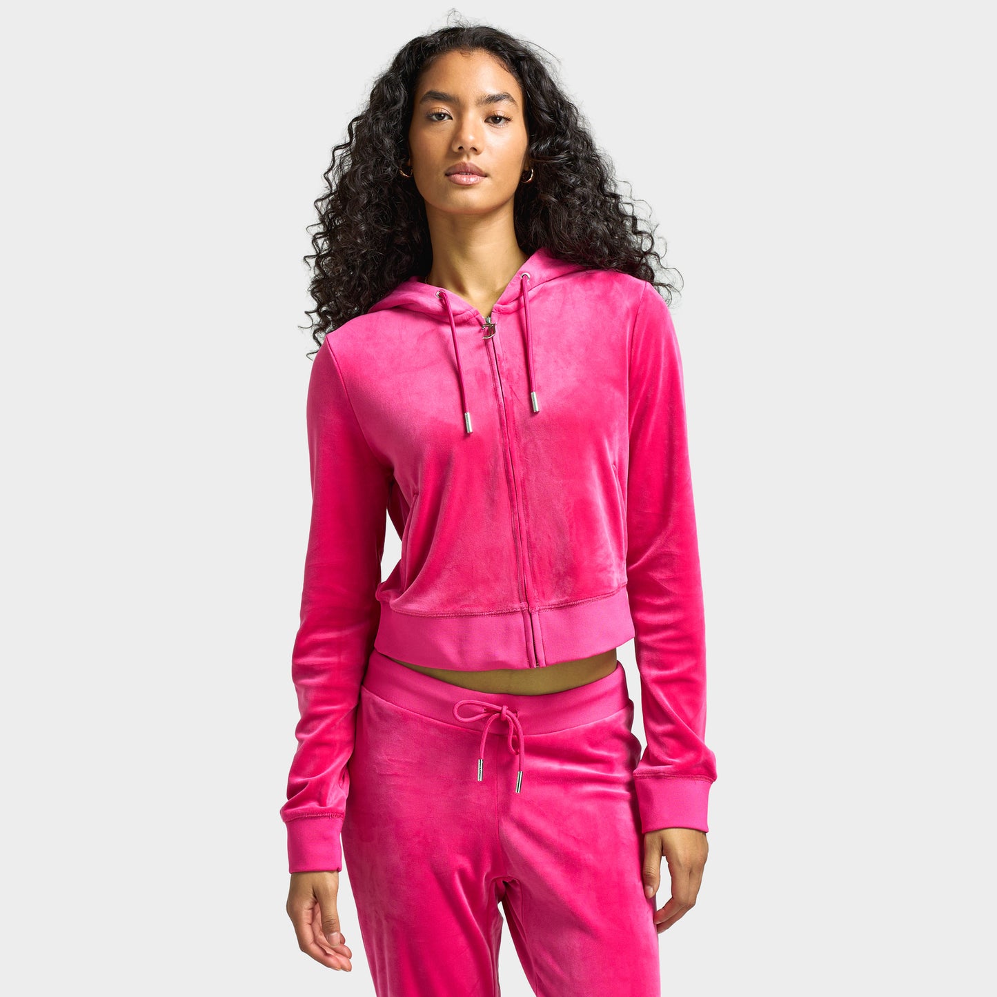 Juicy Couture Women's Big Bling Lux Velour Full Zip hoodie / Free Love