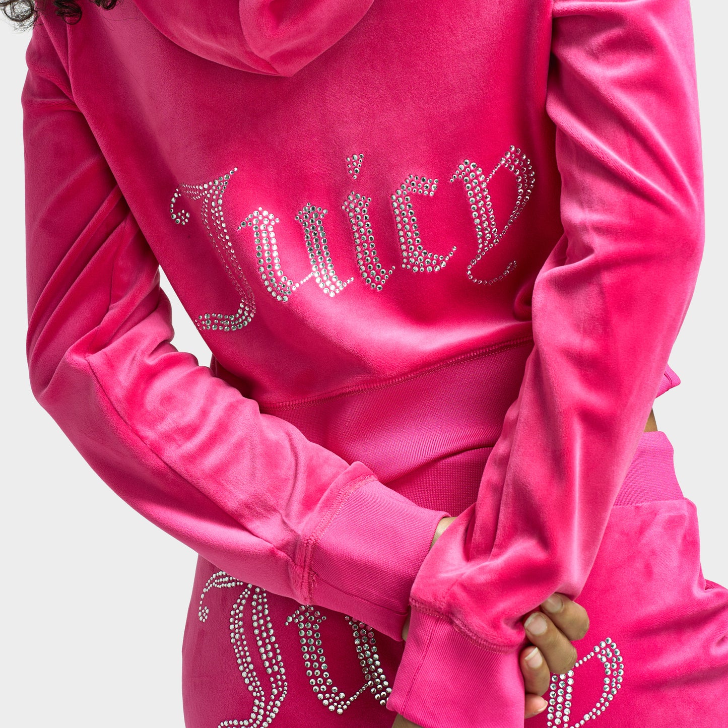 Juicy Couture Women's Big Bling Lux Velour Full Zip hoodie / Free Love