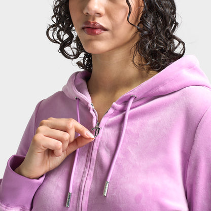 Juicy Couture Women's Classic Velour Hoodie / Violet Tulle