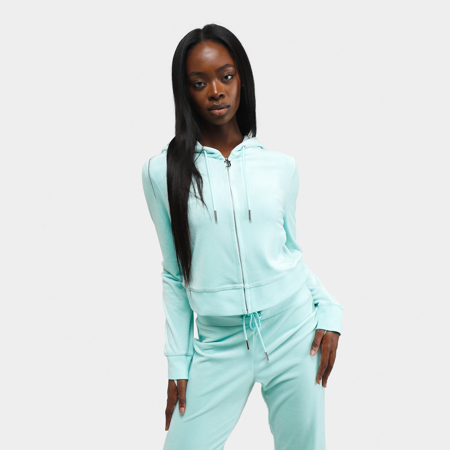 Juicy Couture Femmes OG Bling Chandail à capuchon / Teinte de menthe