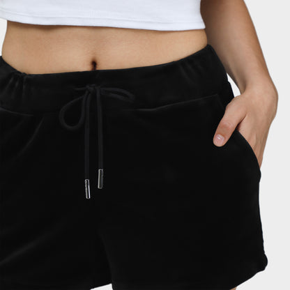 Juicy Couture Femme Classique Short Velour avec Back Bling / Liquorice