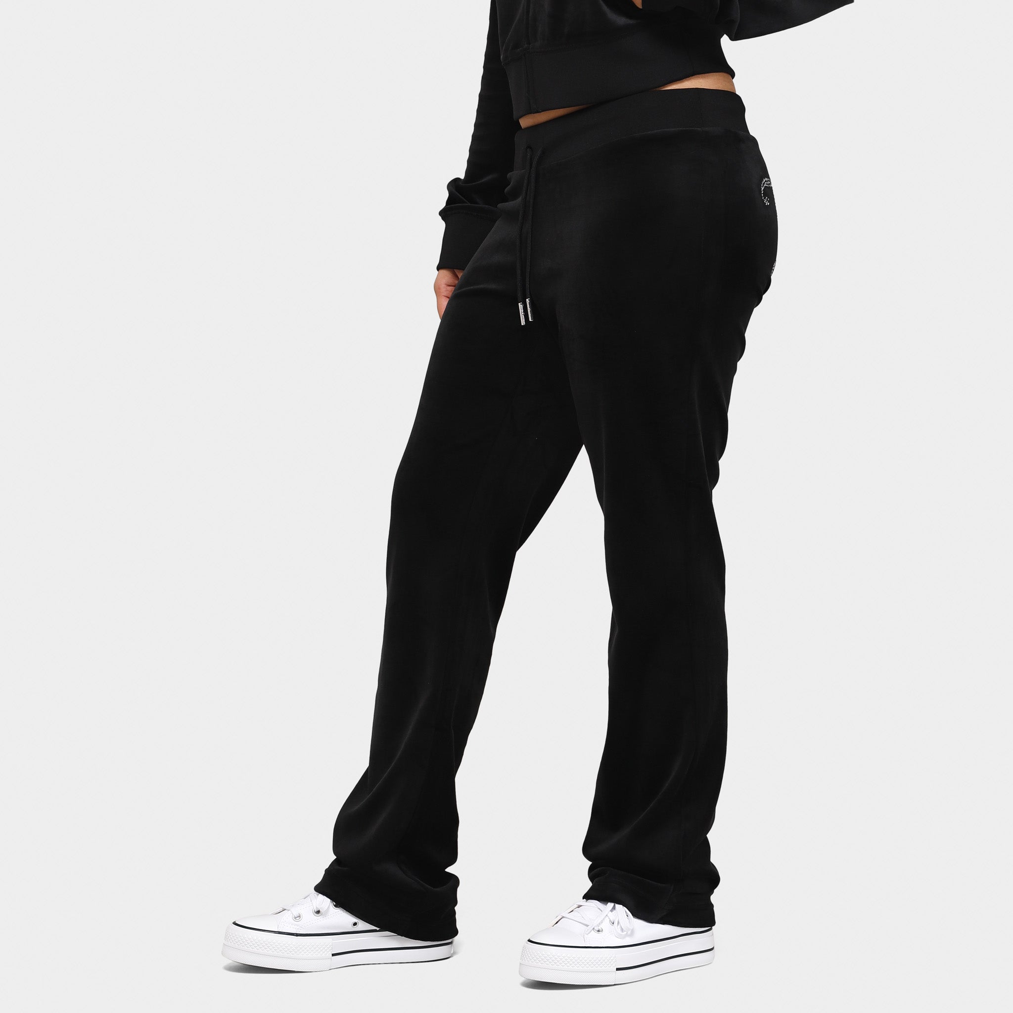 Juicy Couture Women's OG Big Bling Velour Track Pants