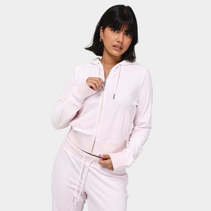 Juicy Couture Women's OG Big Bling Full Zip Hoodie / Soft Glow