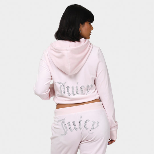 Juicy Couture Women's OG Big Bling Full Zip Hoodie / Soft Glow