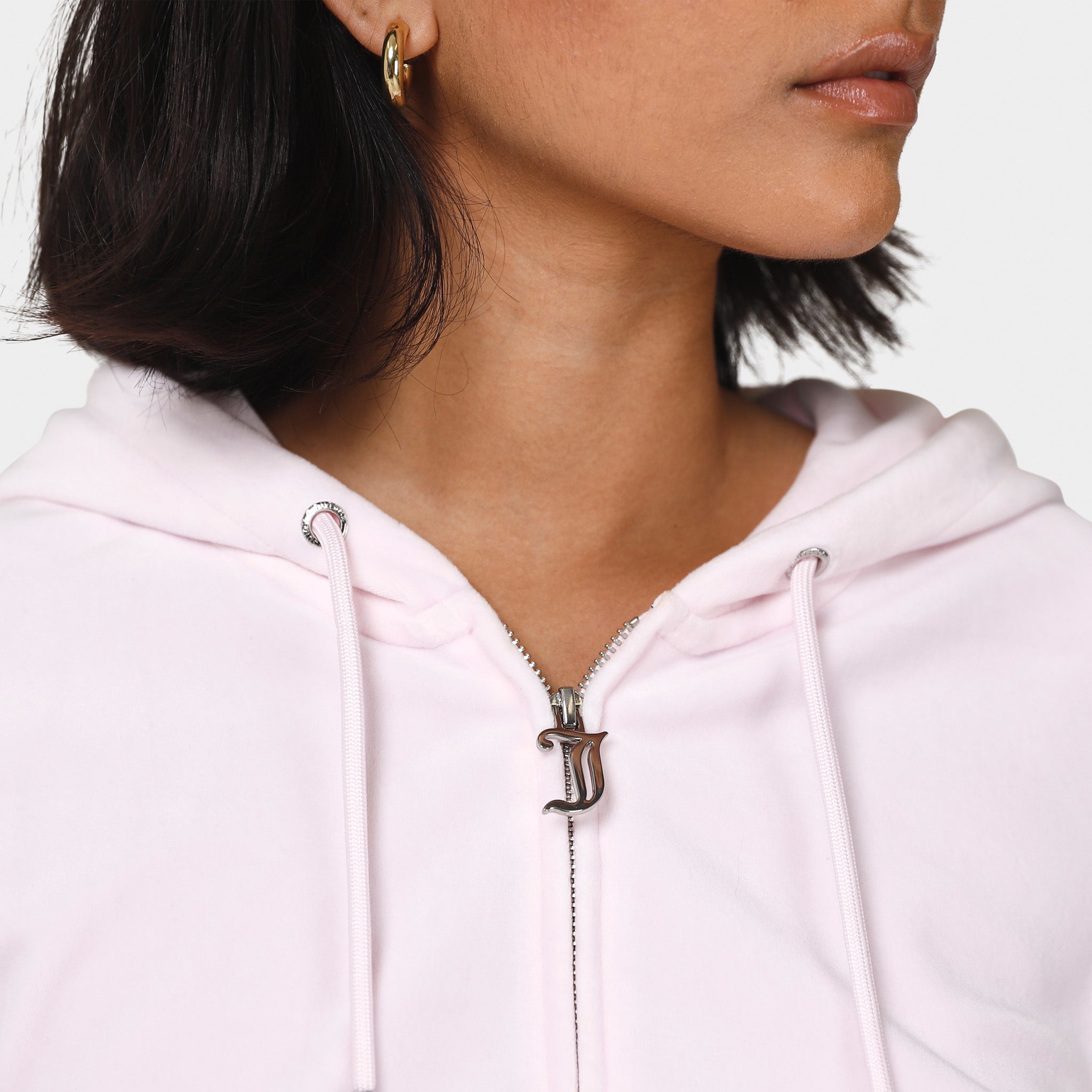 Juicy Couture Women's OG Big Bling Full-Zip Hoodie / Soft Glow