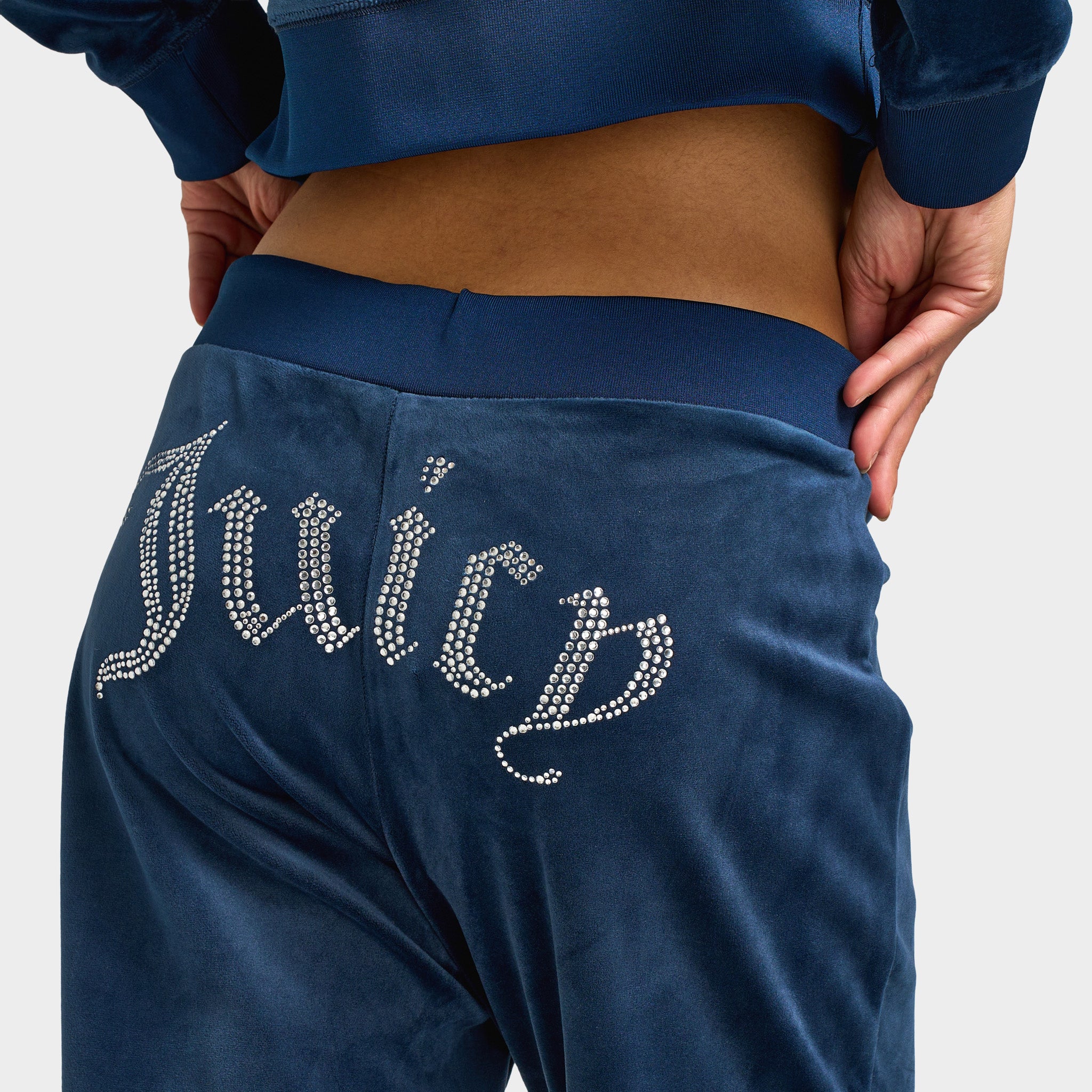Juicy Couture Women's OG Big Bling Velour Track Pants Juicy Couture Women's OG Big Bling Velour Track Pants