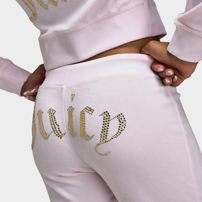 Juicy Couture OG Big Bling Velour Track Pants / Soft Glow