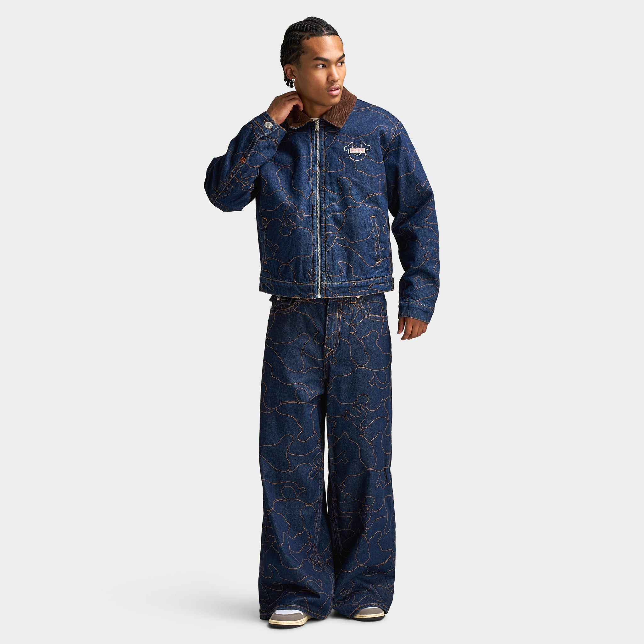 True Religion Mikey APO Embroidered Jeans / Blue – JD Sports