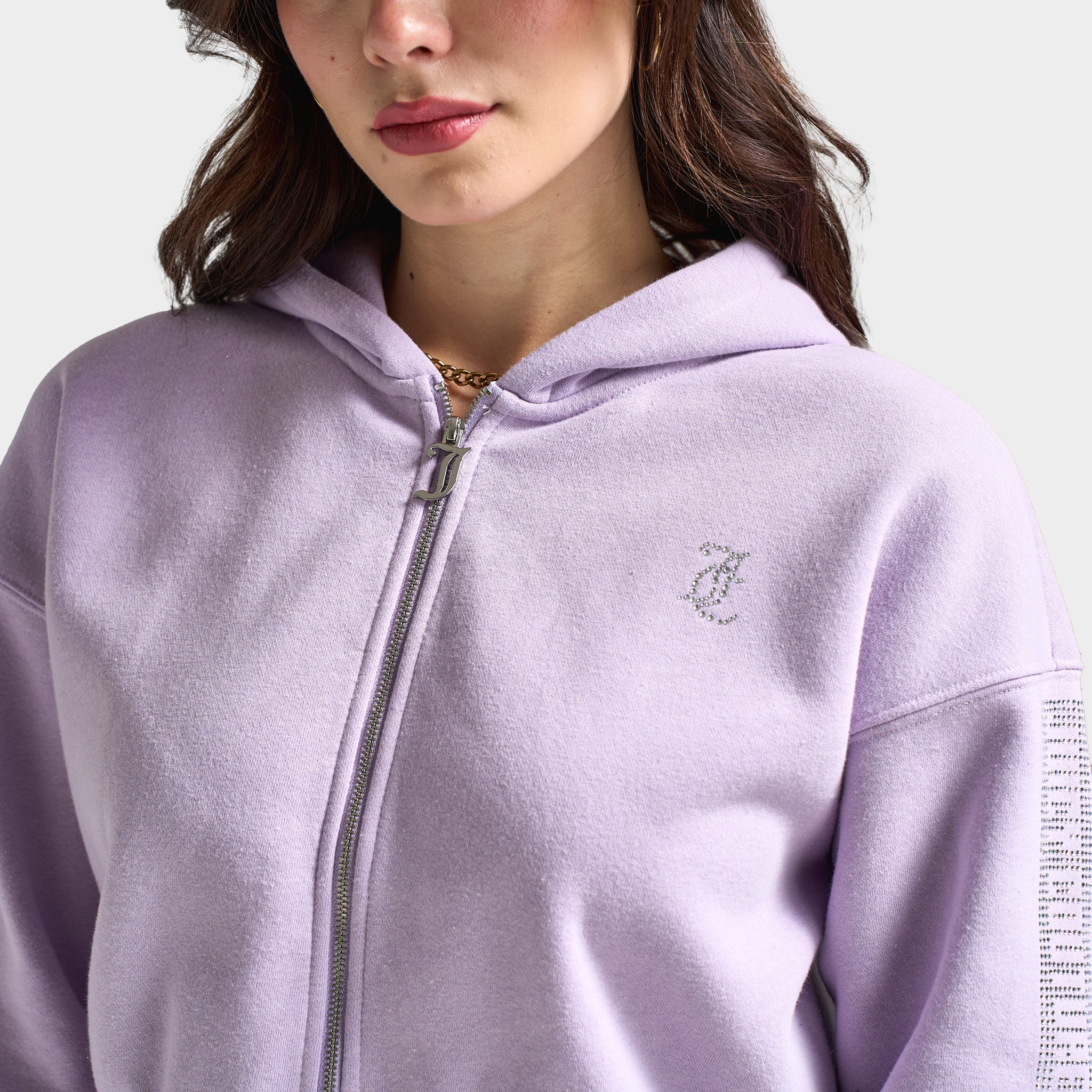 Juicy Couture Women's Cropped Zip Hoodie / Orchid Petal – JD Sports