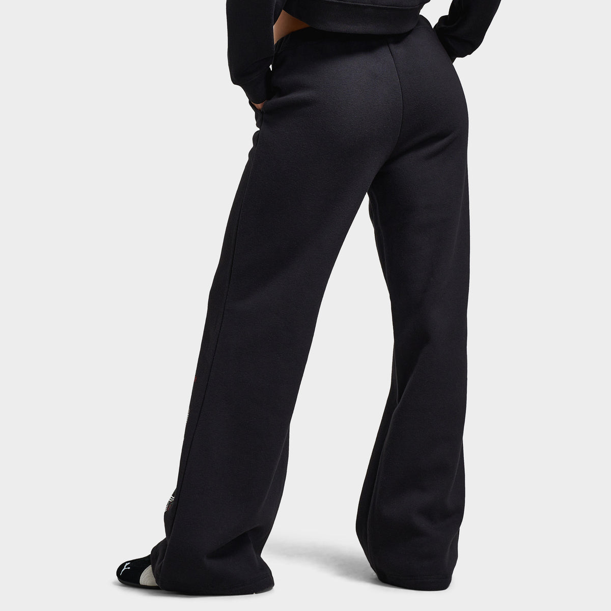 Juicy Couture Femmes Pantalon large en molleton Roses / Réglisse