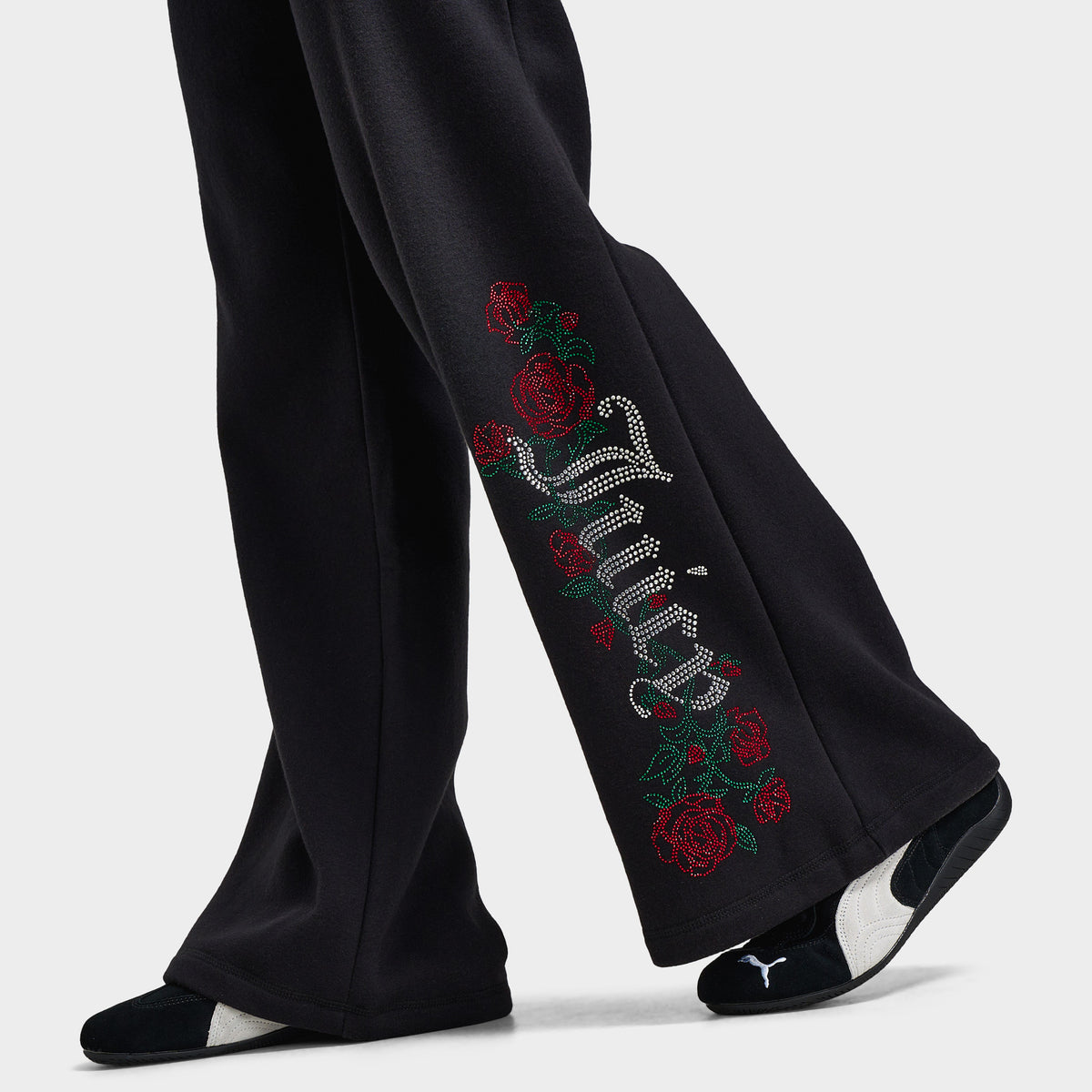 Juicy Couture Femmes Pantalon large en molleton Roses / Réglisse