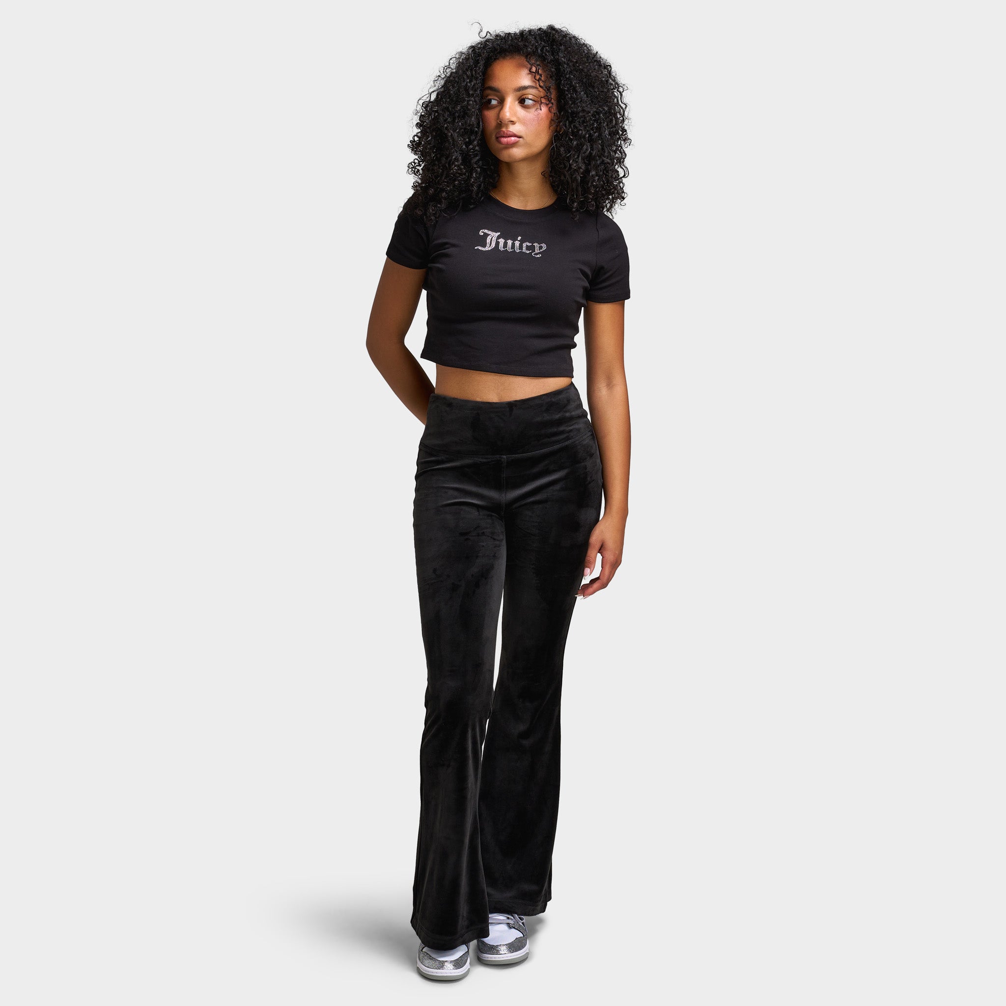 Juicy Couture Luxe Velour Flared Track Pants / Liquorice – JD Sports