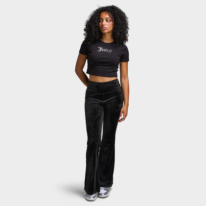 Juicy Couture Luxe Velour Pantalon de survêtement évasé en velours / Réglisse