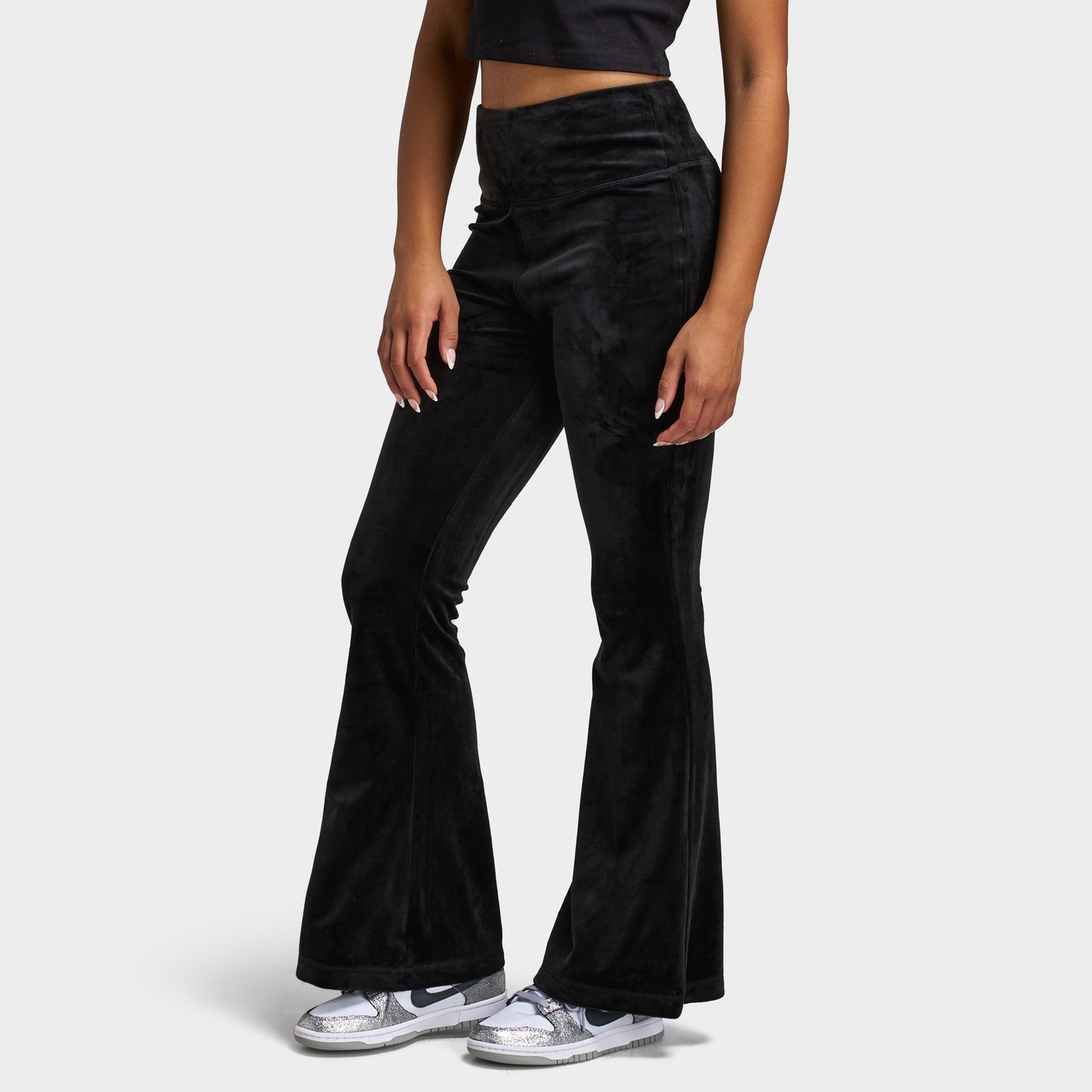 Juicy Couture Luxe Velour Pantalon de survêtement évasé en velours / Réglisse