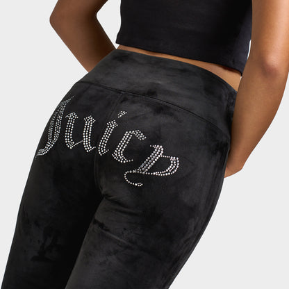 Juicy Couture Luxe Velour Pantalon de survêtement évasé en velours / Réglisse