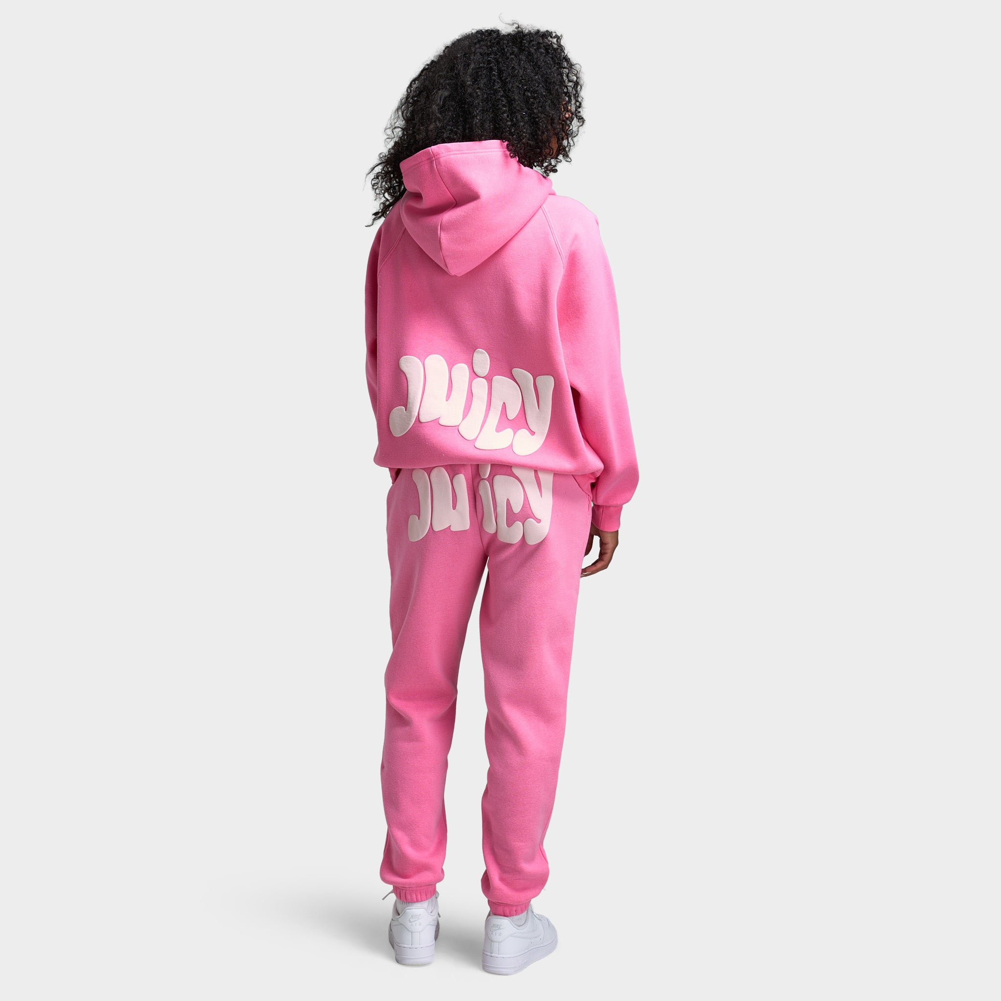 juicy Juicy Couture Women's Raglan Fleece Oversized Hoodie Sachet Pink