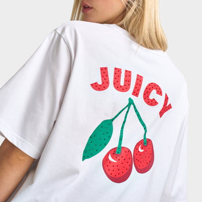 Juicy Couture Women's Oversized Graphic T-Shirt / White