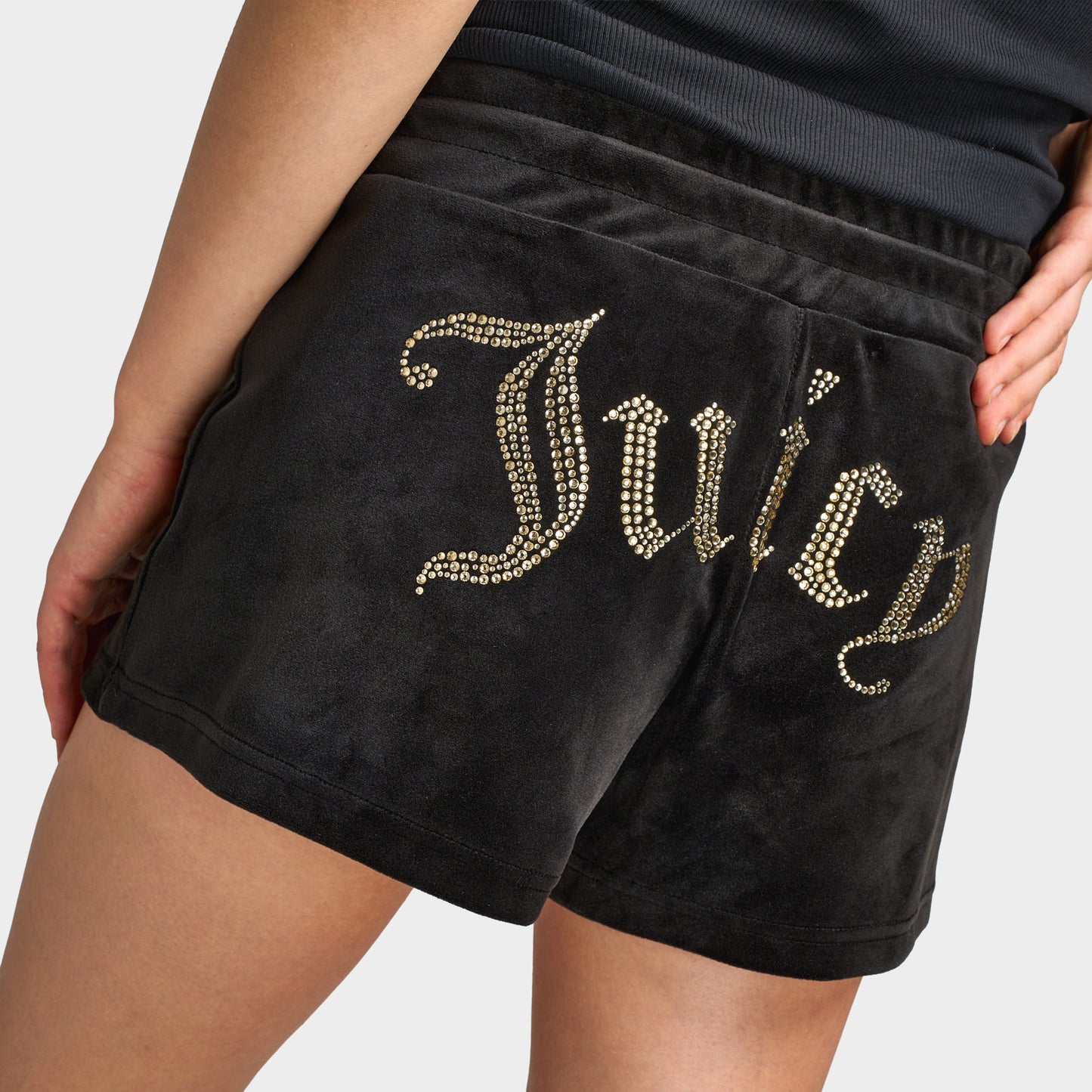 Juicy Couture Women's Drawstring Short With Hotflix / Liquorice