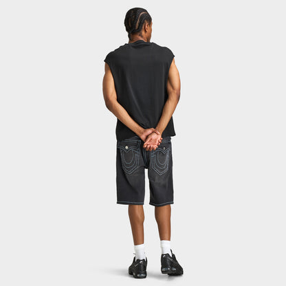 True Religion T-shirt  Cut Off SRS Logo / Noir de Jais