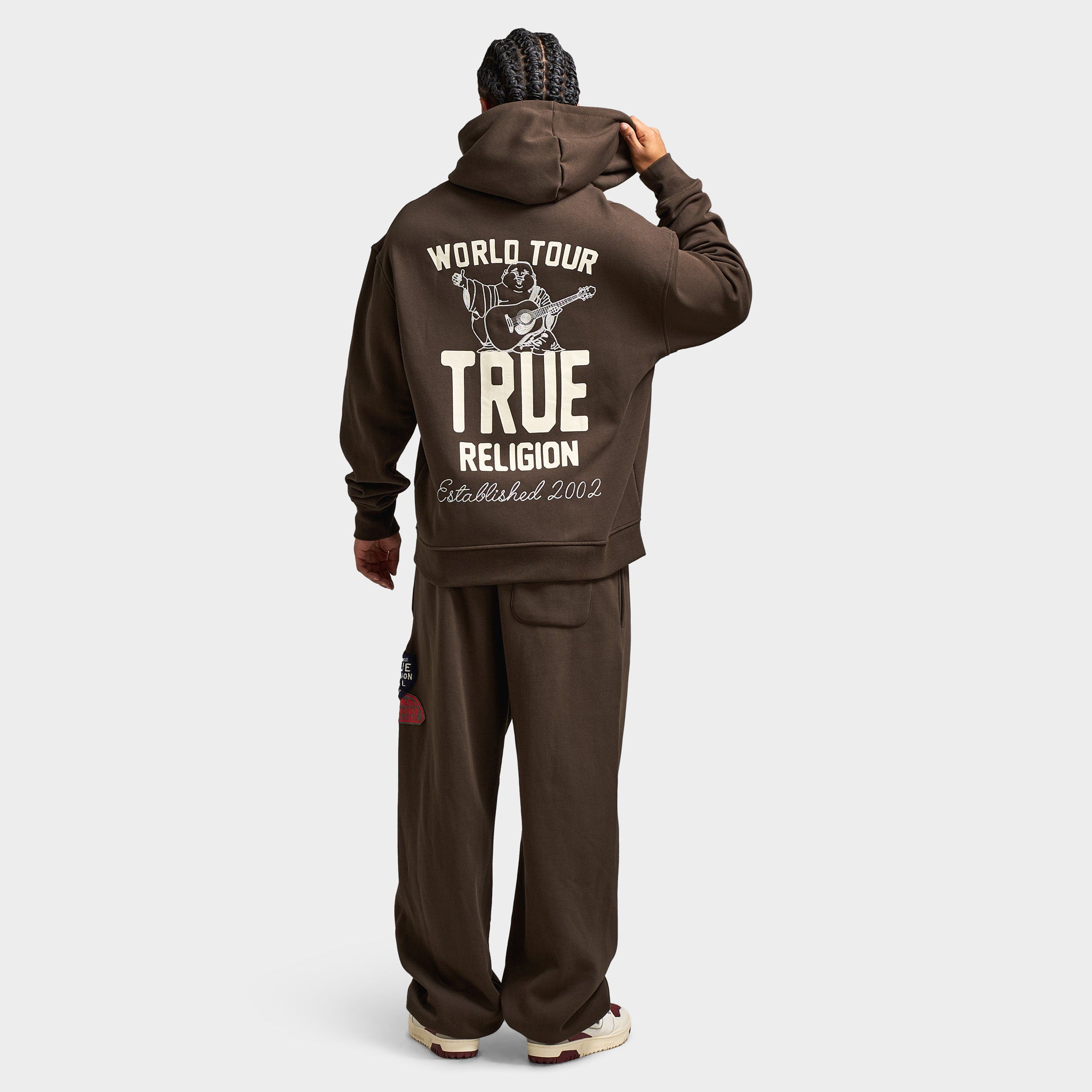 True Religion Patch Vintage Zip Up Hoodie / Dark Brown – JD Sports