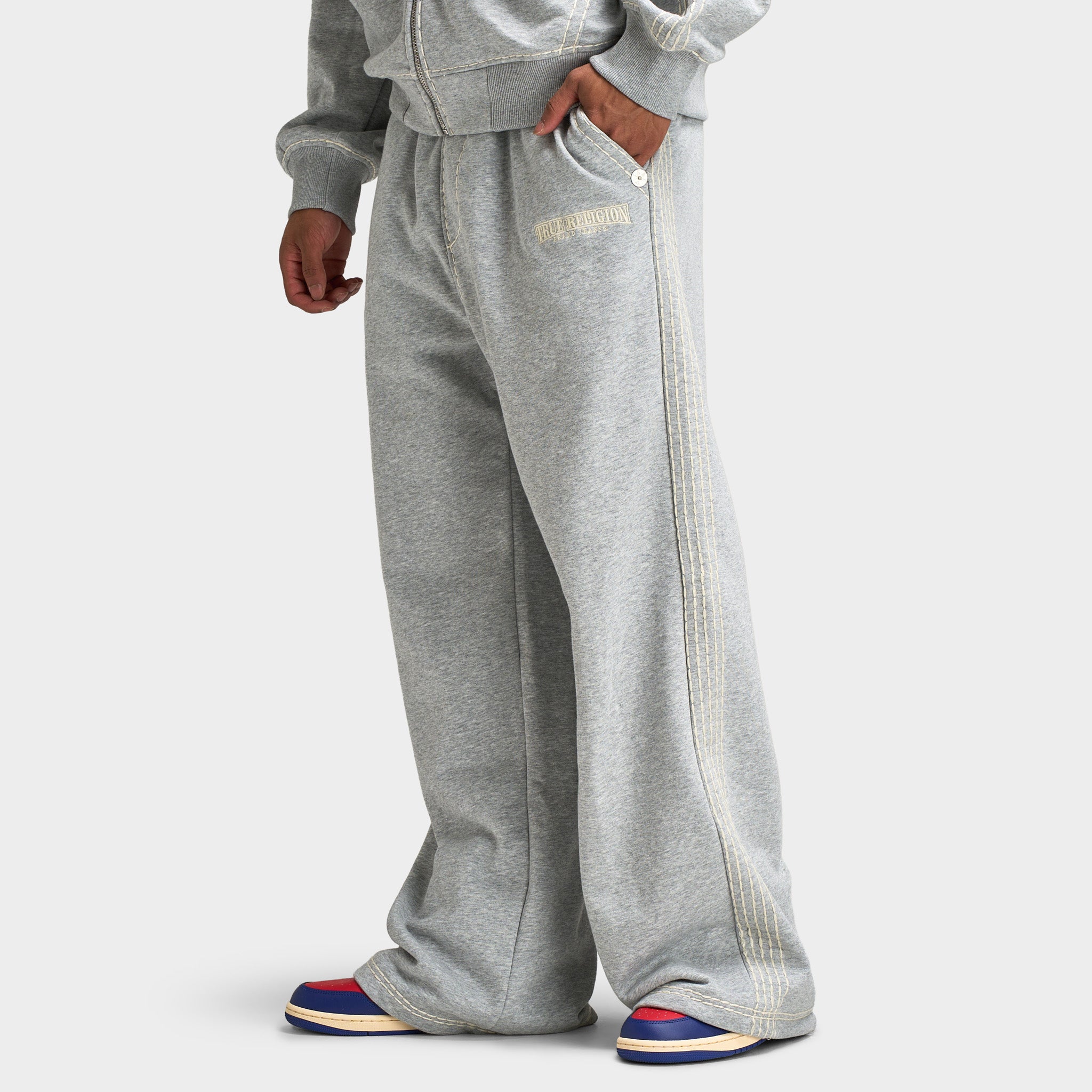パンツ true religion super t True Religion Super T Baggy Sweats / Heather Grey – JD Sports