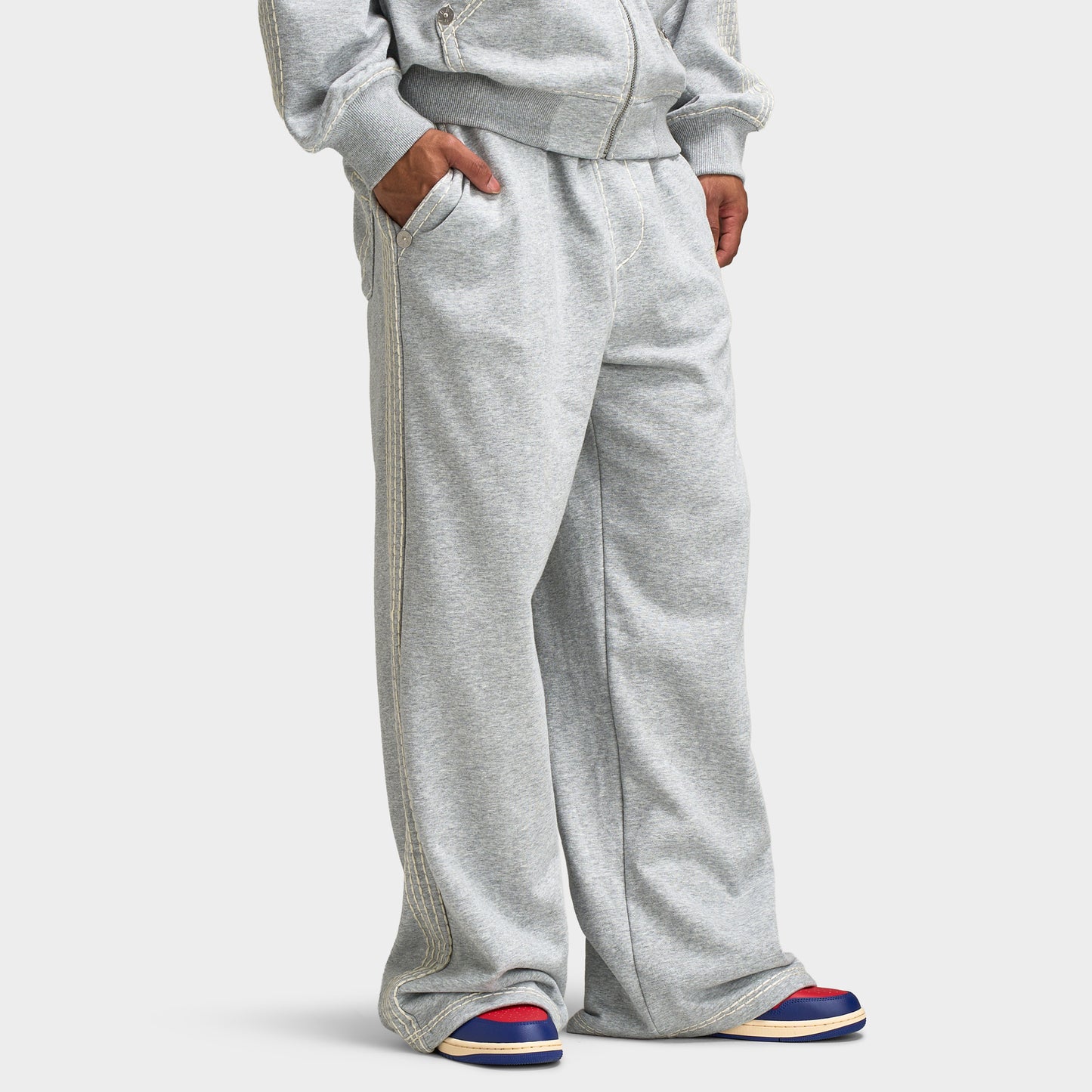 True Religion Super T Baggy Sweats / Heather Grey