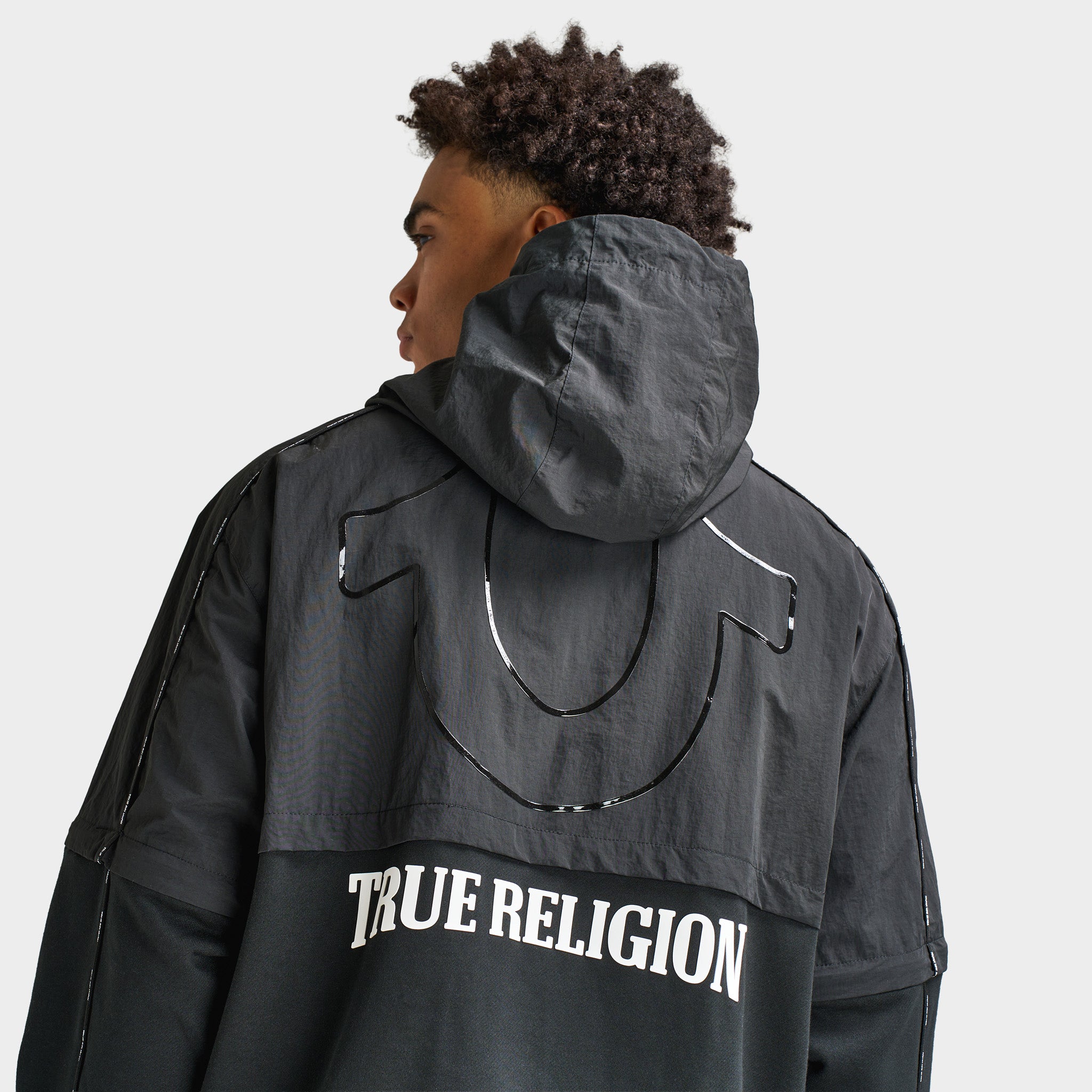 True Religion Nylon Fleece Zip Off Jacket / Jet Black – JD Sports