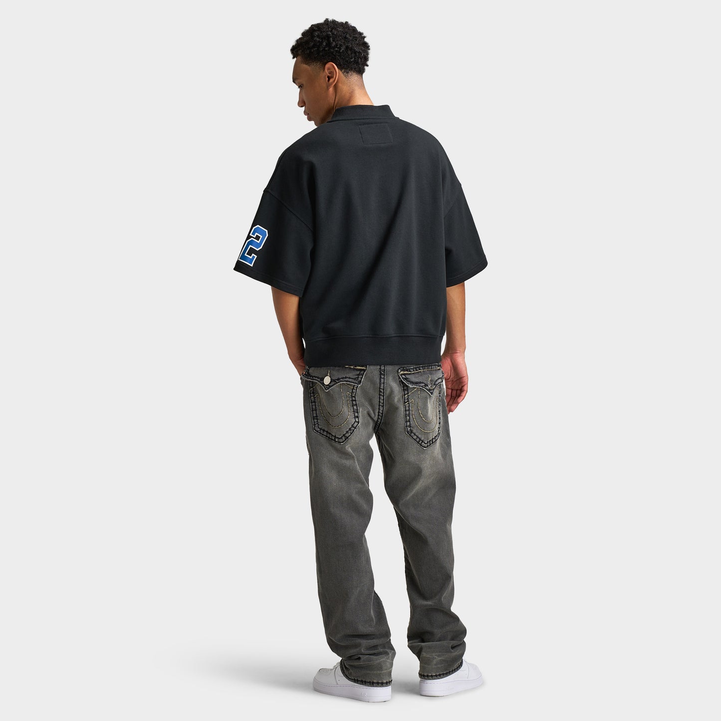 True Religion Oversize Sport Sweatshirt / Black