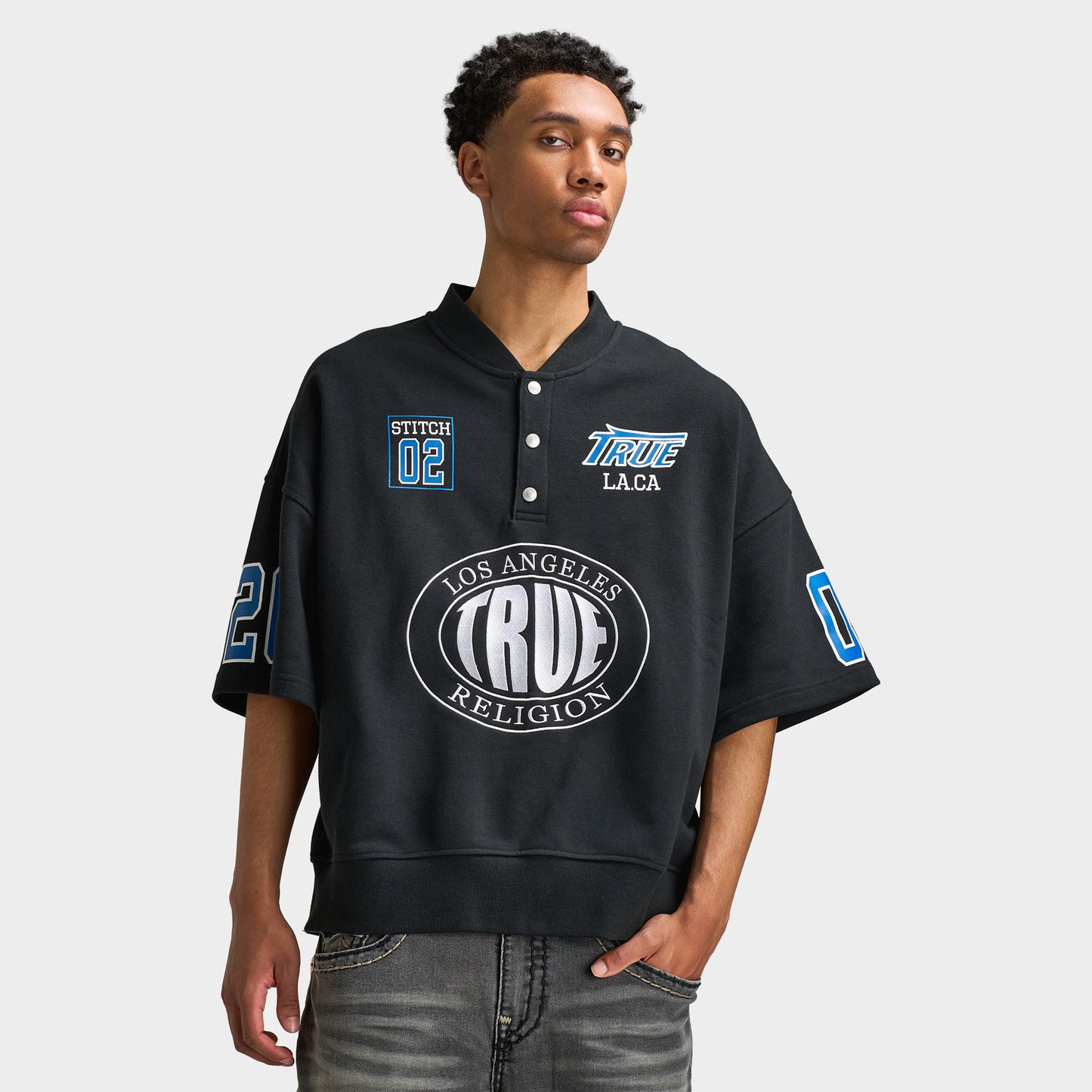 True Religion Oversize Sport Sweatshirt / Black