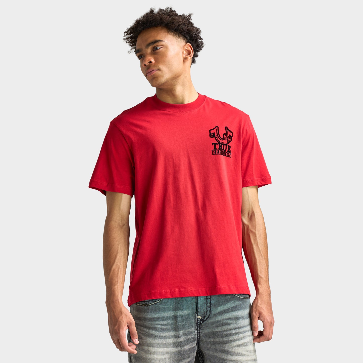 True Religion SS Chest Tee / Red