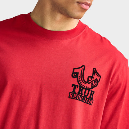 True Religion SS Chest Tee / Red