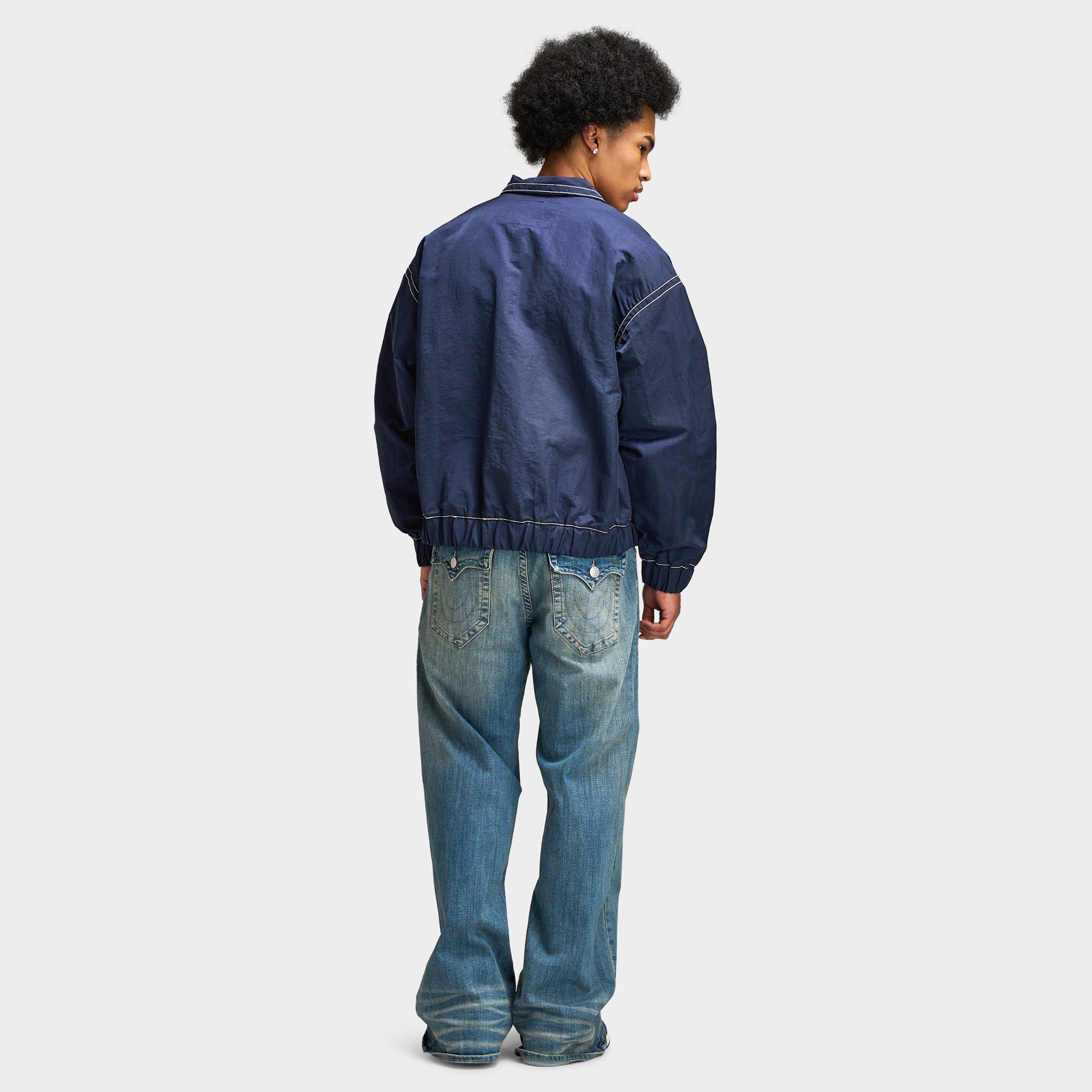 True Religion Big Nylon T Popover / Indigo Blue – JD Sports